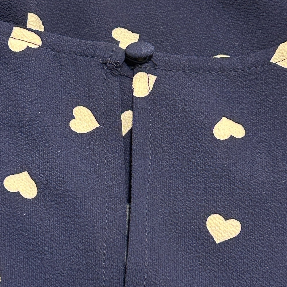 ASOS Navy Heart Pattern Open Back Mini Tea Dress - Size 6 - Picture 11 of 16